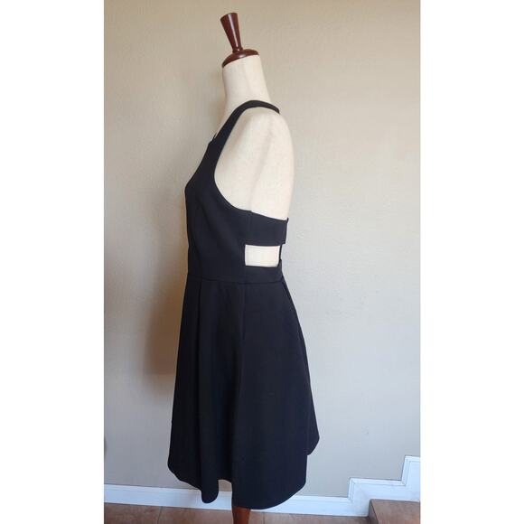 Lulus Black Cutout Skater Dress SZ Large Sexy - Picture 3 of 11